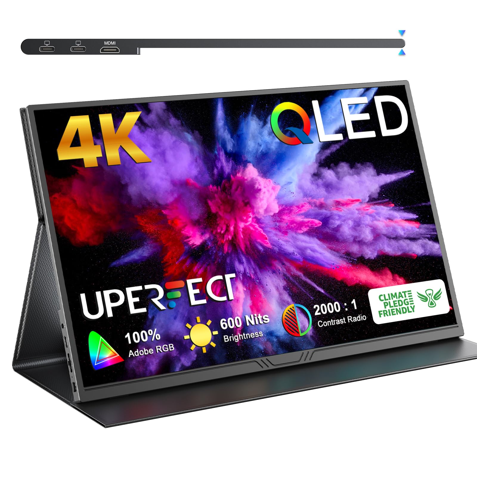 UPERFECT 4Kポータブルモニター Amazon.com: UPERFECT True 4K Portable Monitor QLED, 15.6” 600 Nits